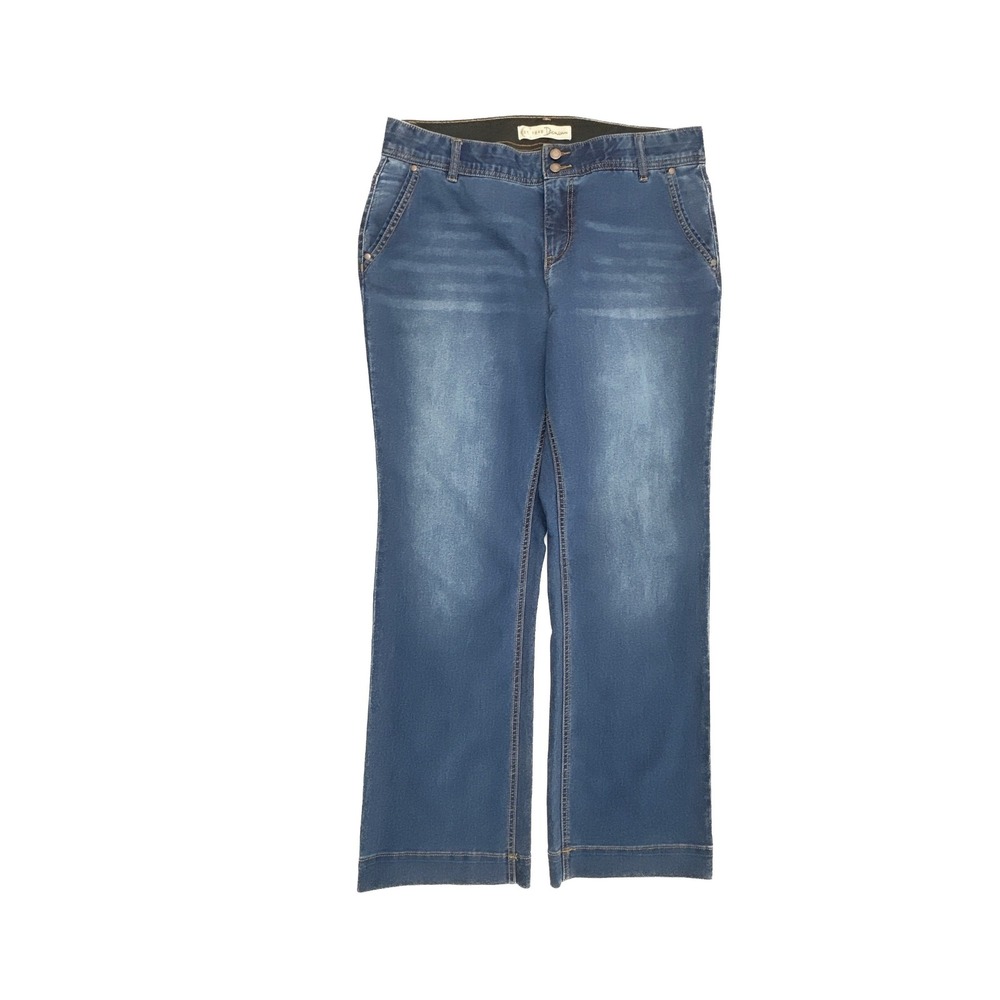 Cato C. Est. 1946 Denim Curvy Straight Leg Jeans Medium Wash Blue Womens 12P